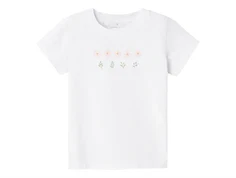 Name It bright white blomster top